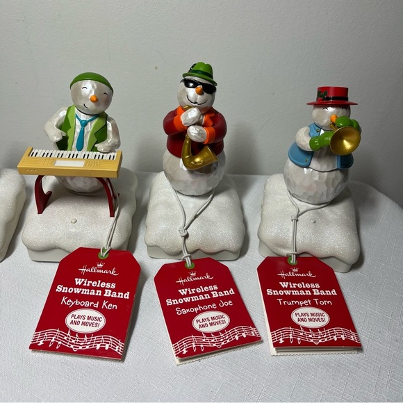 SEE VIDEO! Hallmark Wireless Snowman Band Complete Set Christmas Music & Motion - Picture 4 of 9